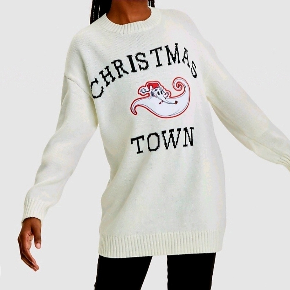 NWT Girl's Size M Disney The Nightmare Before Christmas ZERO ghost dog Sweater